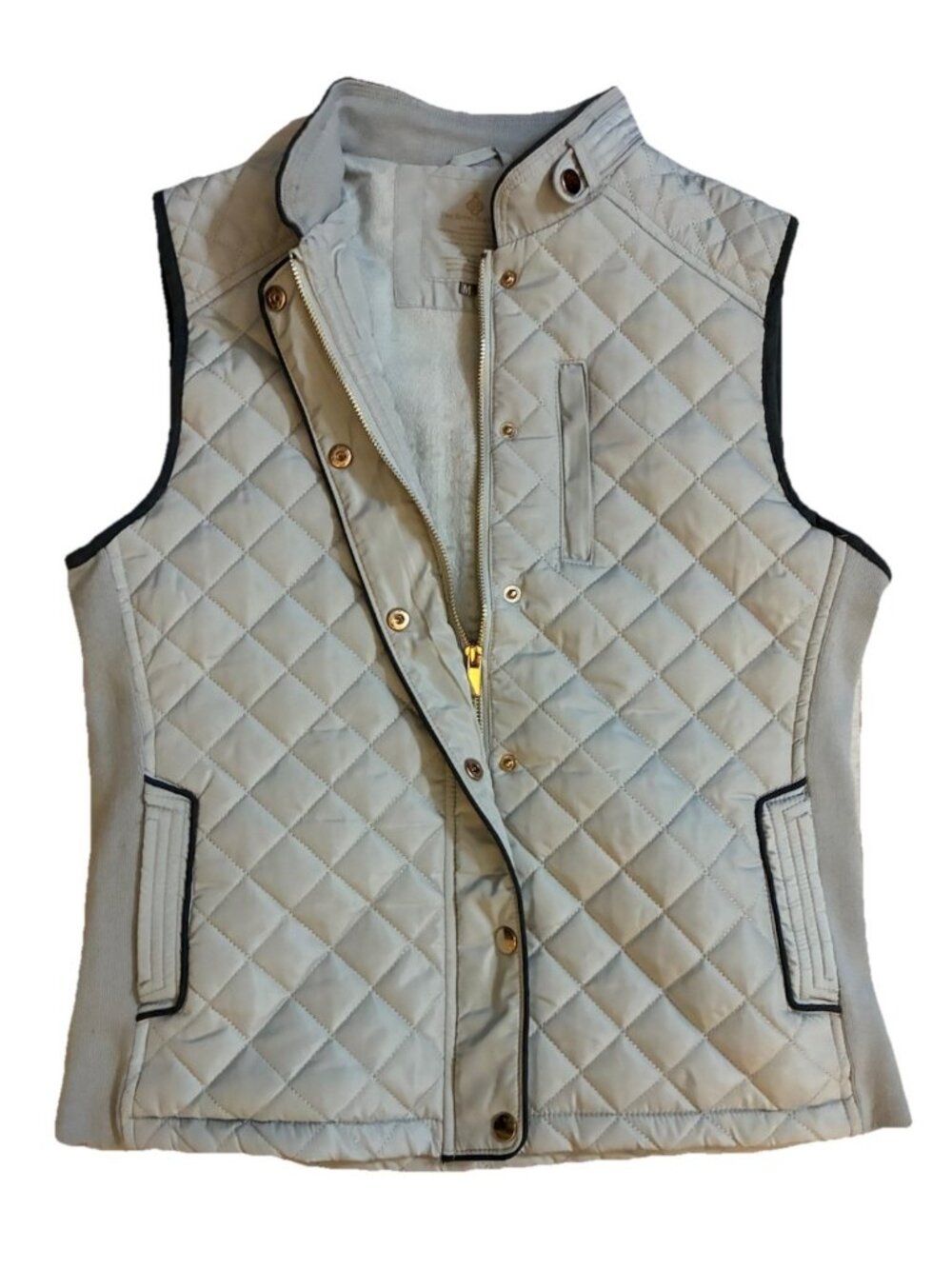 The Royal Standard Quilted Vest M Full Zip Snap Buttons Padded Equestrian Preppy